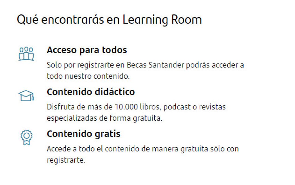 Cómo funciona Santander Learning Room